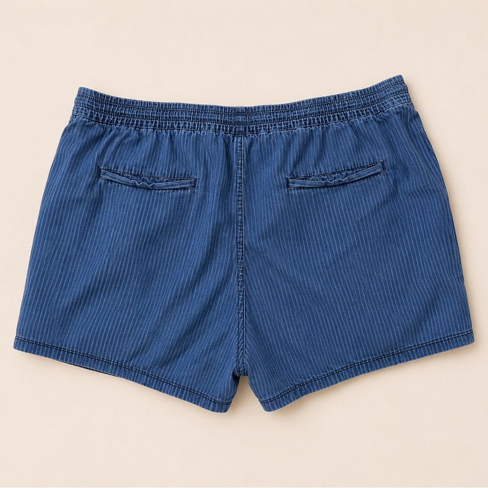 Jcrew Denim Chambray Pull-On Drawstring Shorts - Picture 3 of 4